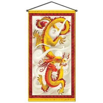 Déco de salle "Dragon chinois Deluxe" 152 cm