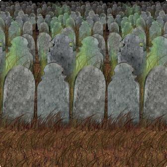 Déco murale "Cimetière avec cercueils" 910 cm
