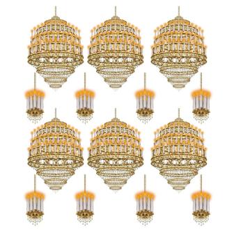 Déco murale "Chandelier" 70 cm 14 pcs