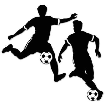 Silhouettes murale "Footballeurs" 2-pcs