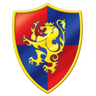 Déco murale "Écusson de chevalier" 41 cm