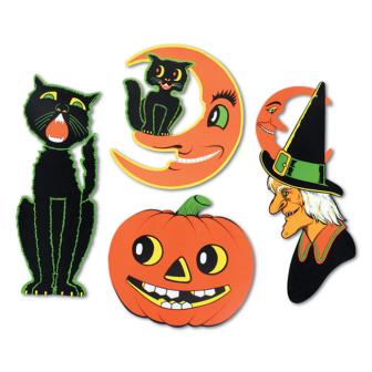 Déco murale "Halloween macabre" 4 pcs