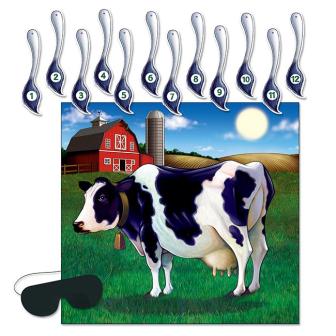 Déco murale jeu "Queue de vache" 14 pcs