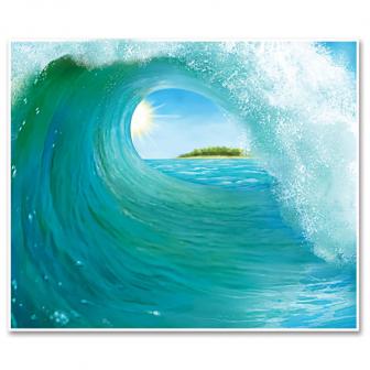 Déco murale "Paradis du surf" 183 cm