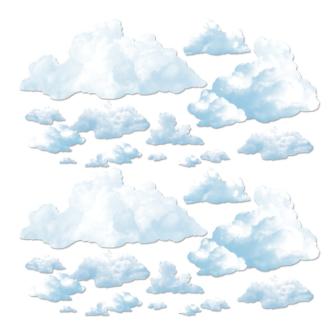 Déco murale "Nuages" 23 pcs