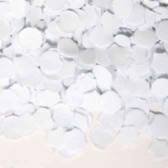 Confettis en papier uni 100 g - blanc