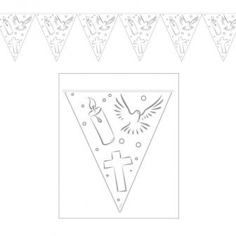 Guirlande de fanions "Symboles catholiques" 6 m