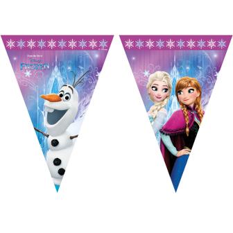 Guirlande de fanions "La scintillante reine des neiges" 2,3 m