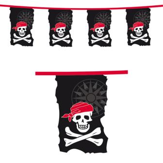 Guirlande de fanions "Jolly Roger" 10 m 