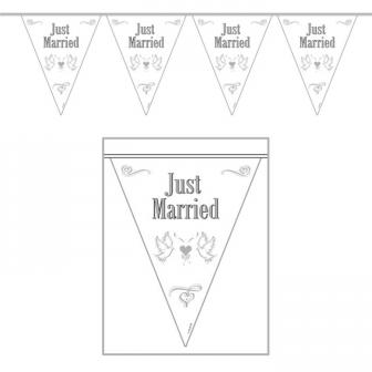 Guirlande de fanions "Just Married" 10 m