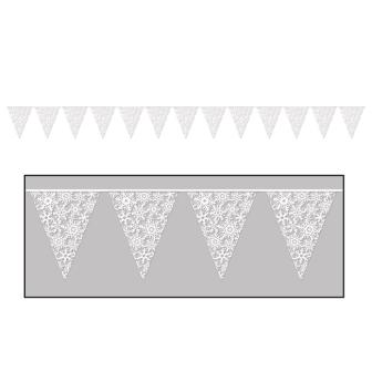 Guirlande de fanions "Pluie de flocons de neige" 3,7 m