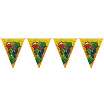 Guirlande de fanions "Dinosaures aventuriers" 6 m