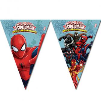 Guirlande de fanions "Spider-Man - Web Warriors" 2,3 m