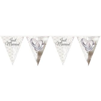 Guirlande de fanions "Jolie fête de mariage" 10 m
