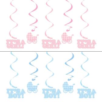 Suspensions à spirales "Bébé arrive" 5 pcs
