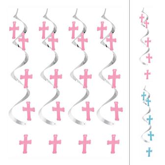 Suspensions à spirales "Croix colorées" 5 pcs.