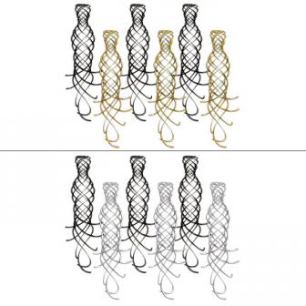 6 suspensions à spirales "Tourbillon glamour" 51 cm