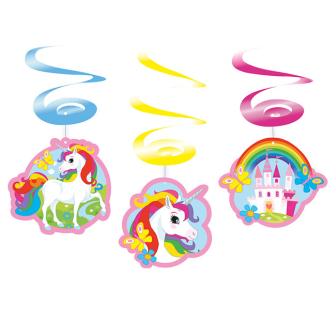 Suspensions à spirales "Petite licorne" 6 pcs.