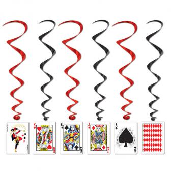 Suspensions à spirales "Cartes de poker" 102 cm