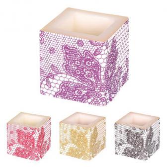 Bougie cube "Elegance Deluxe" 8 cm