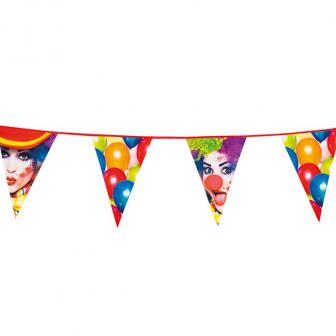 Guirlande à fanions XL "Clown coloré" 8 m