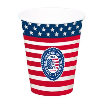 8 gobelets en carton XL "American Style"