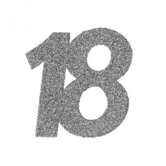 6 confettis paillettes XXL "18 ans"
