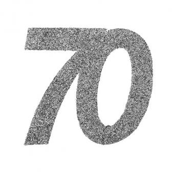 6 confettis paillettes XXL "70 ans"