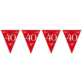 Guirlande de fanions XXL "40 ans" 10 m