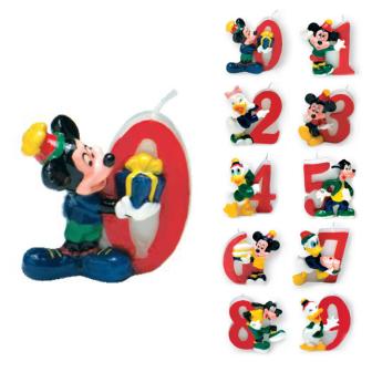 Bougie chiffre "Mickey et Cie" 5 cm