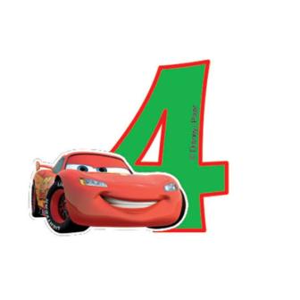 Bougie à chiffre "Disney Cars" 6 cm - 4