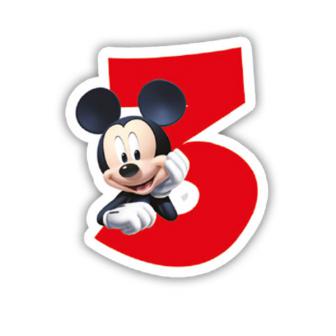 Bougie à chiffre "Mickey et ses amis" 6 cm - 3
