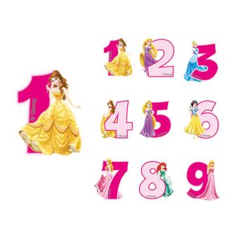 Bougie à chiffre "Jolies princesses Disney" 6 cm - 1