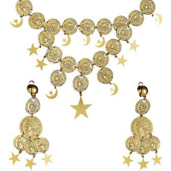 Set de bijoux tziganes "Pièces et étoiles" 2 pcs