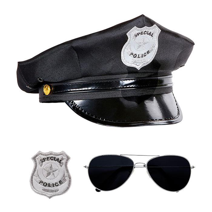 Kit d'accessoires Police 3 pcs. à prix minis sur  !
