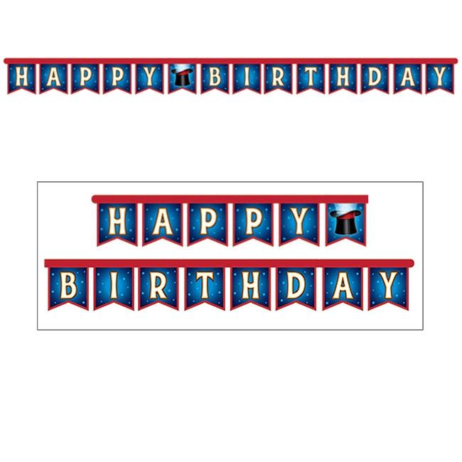 GUIRLANDE LETTRES JOYEUX ANNIVERSAIRE de 2 mètres : décoration et  accessoires pas cher pour organiser une soirée à thème.