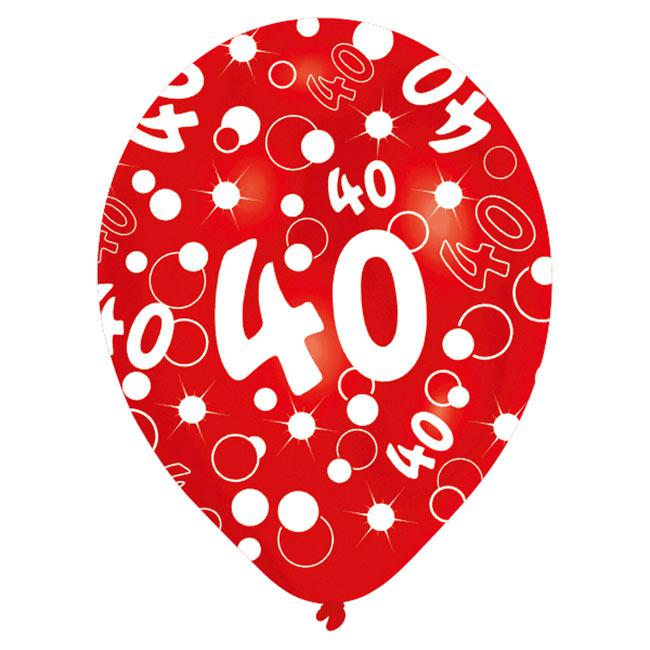 6 ballons de baudruche 40 ans Bubbles à prix minis sur  !