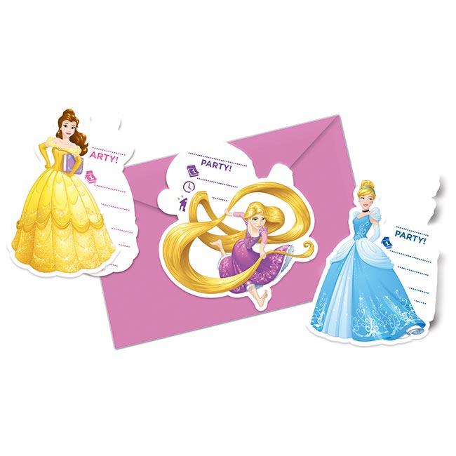 6 cartes d'invitations Reine des neiges + 6 enveloppes 