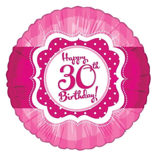 Ballon en alu Happy Birthday Pretty Pink 30 45 cm à prix minis