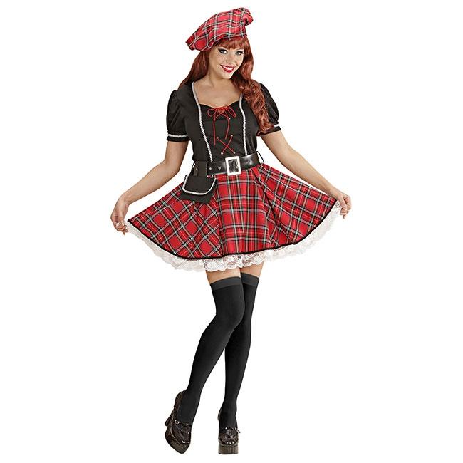 W WIDMANN MILANO Party Fashion - Costume diseuse de bonne aventure, robe avec ceinture de pièces de monnaie, bandana, déguisements de carnaval