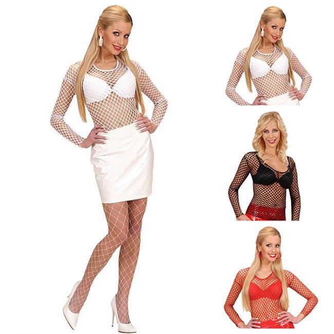 Body String Femme En Résille à Manches Longues Avec Strass - Imprimé Floral - Neuf Avec étiquettes COTTELLI DIVERS