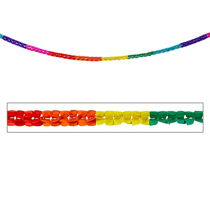 Guirlande Décoration Cocktail Hawaïen 3 Mètres - Papier Coloré, Pour Fêtes Et Anniversaires