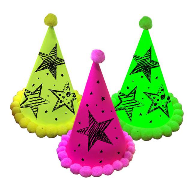 3 chapeaux de fête Neon à prix minis sur  !