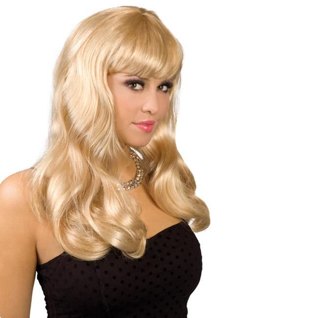 Perruque Blonde Cuivrée Avec Bandeau - Taille Moyenne - Courte Et Raide - Neuve Avec étiquettes
