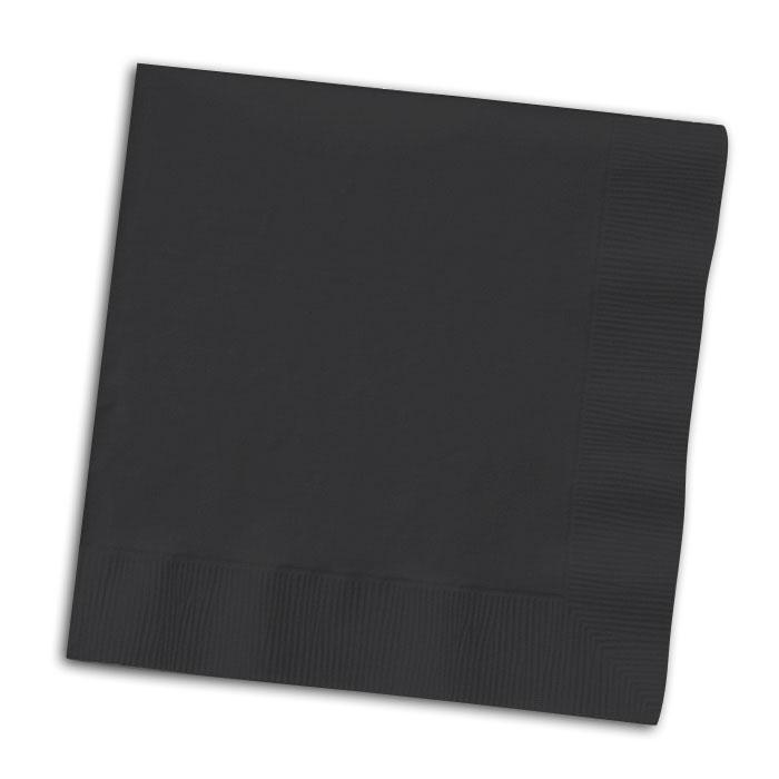 50 Serviettes De Table Soirée Cinéma - Noir Avec Étoiles Rouges Et Popcorn - 12.7x12.7 Cm