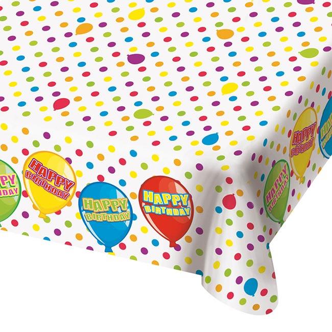 Nappe Anniversaire multicolore 1,3 x 1,8 m à prix minis sur