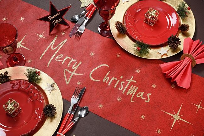 Une table de fêtes : Merry Christmas