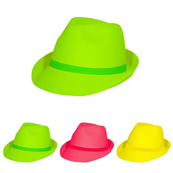 Chapeau Trilby fluo UV à prix minis sur  !