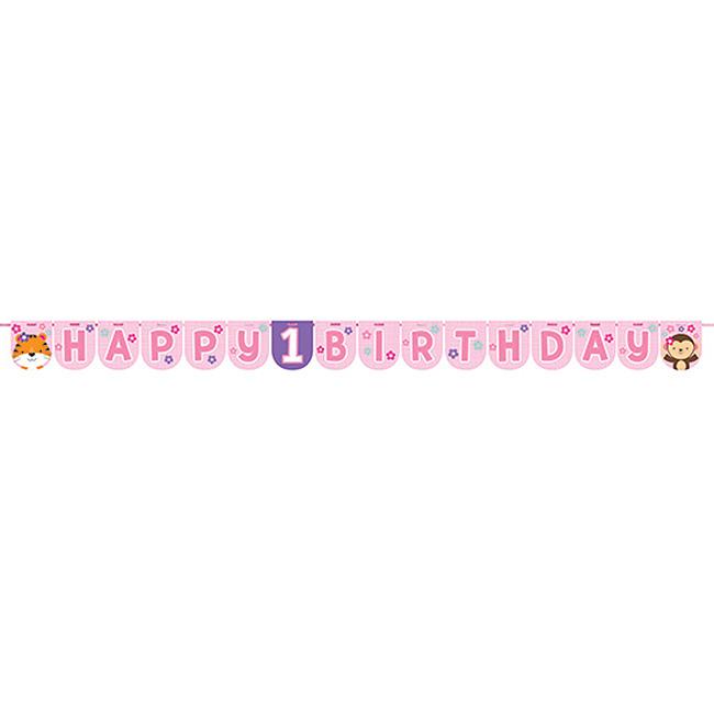 Guirlande Happy Birthday Jungle Girl 1 Anniversaire 2 3 M A