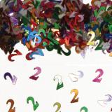 Confettis d'anniversaire "Chiffres multicolores" 14 g - 2